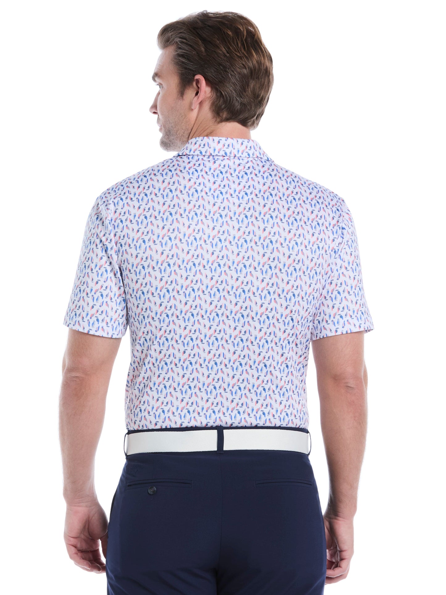 Mens Day All Over Birdie Print Polo