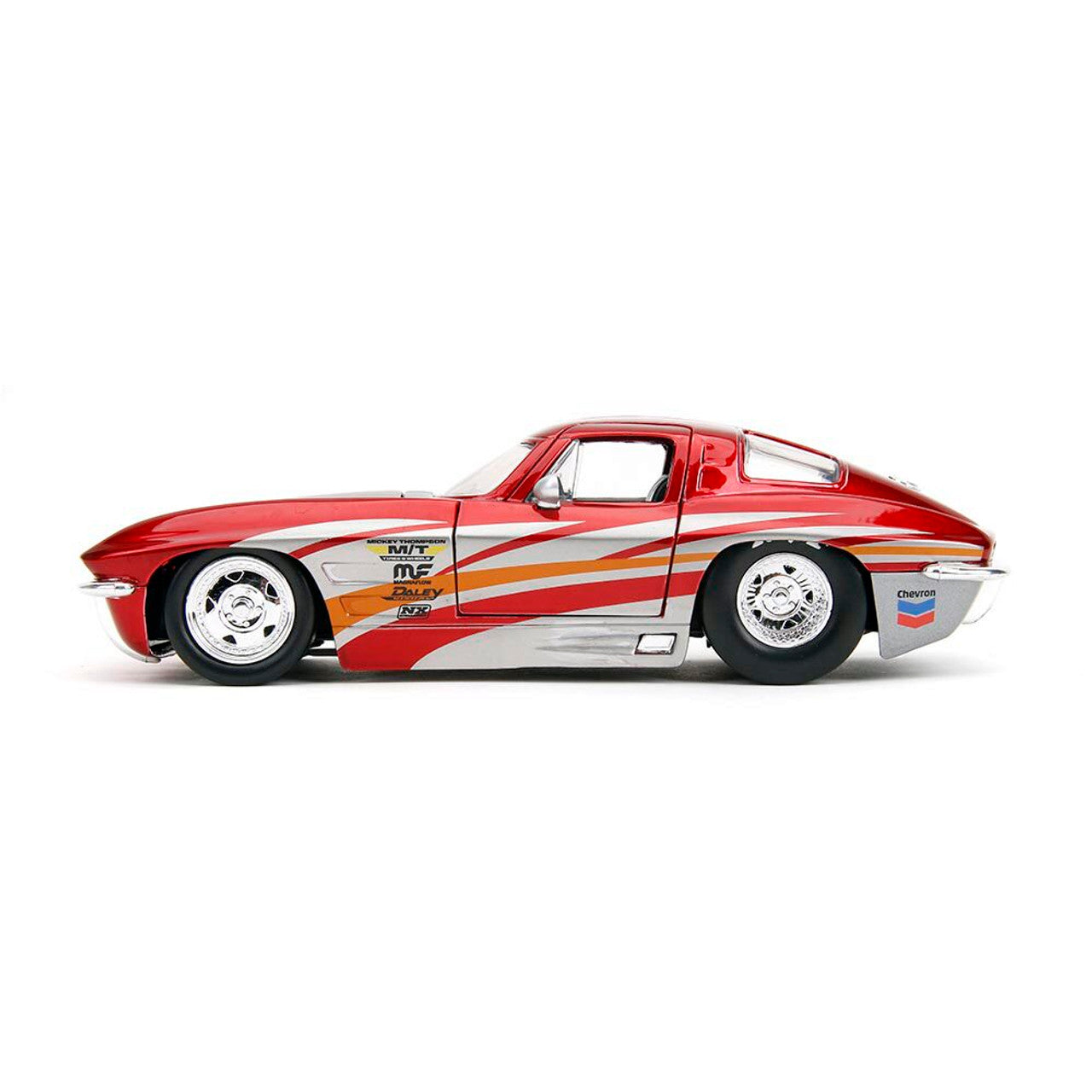 1963 Corvette Split Window - Red Custom 1:24 Scale Diecast Model Car by Jada Toys