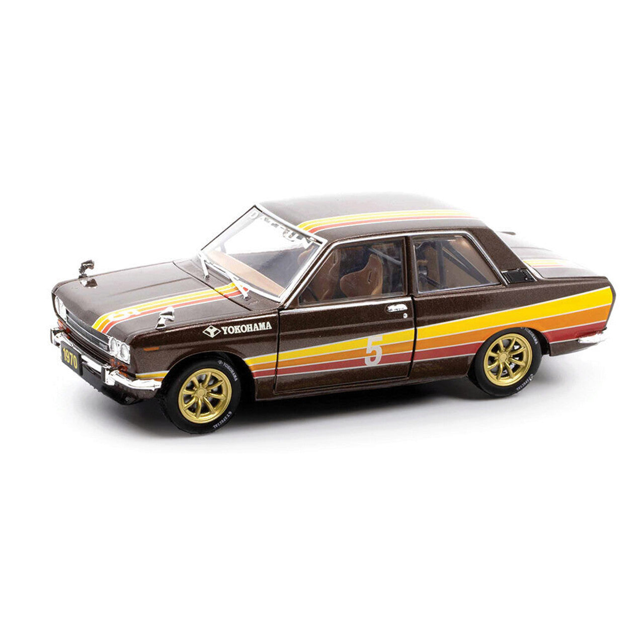 1970 Datsun 510 - Yokohama 1:24 Scale Diecast Model Car by M2 Machines
