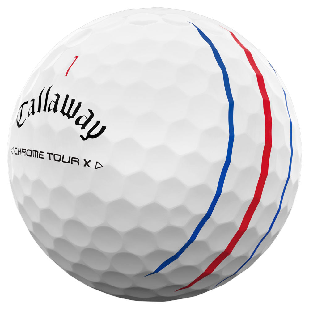Chrome Tour X Triple Track Golf Balls - White - 12 Pack