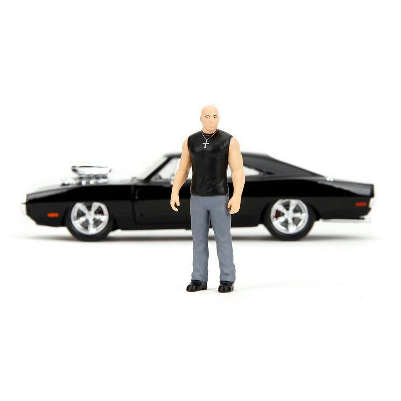 Fast & Furious Dodge Charger R/T with Dom Figure 1:24 Scale Diecast Model Car by Jada Toys