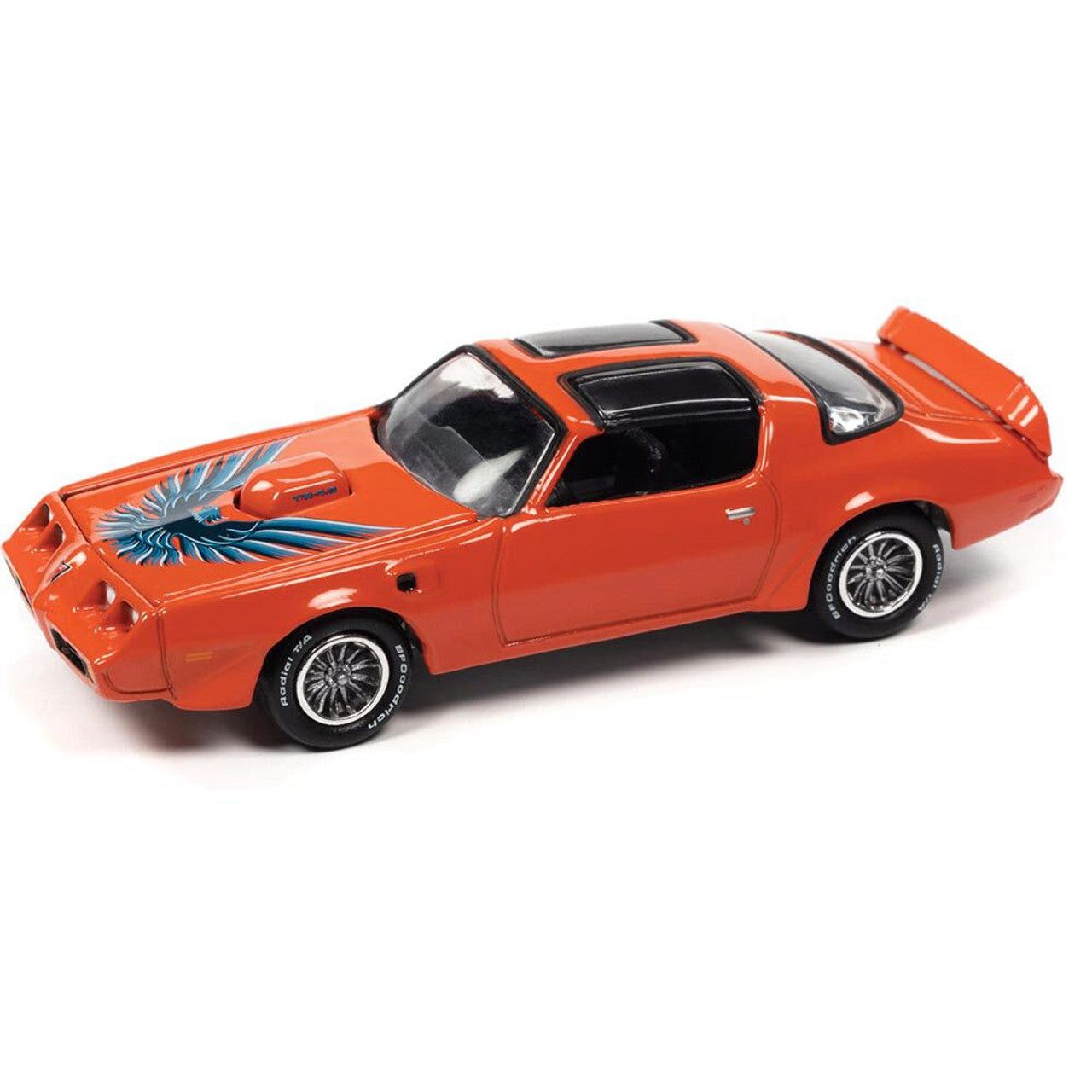 1980 Pontiac Firebird T/A - Red w/Blue Bird 1:64 Scale Diecast Model Car by Johnny Lightning
