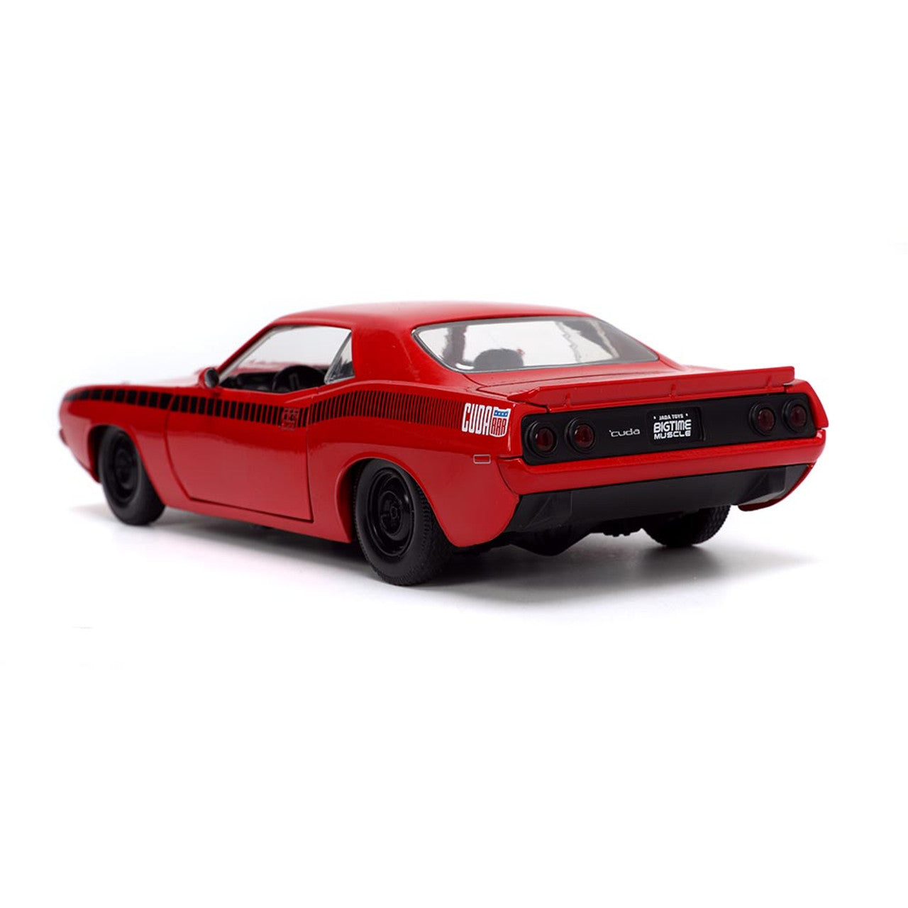1973 Plymouth Barracuda - Red - Big Time Muscle 1:24 Scale Diecast Model Car by Jada Toys