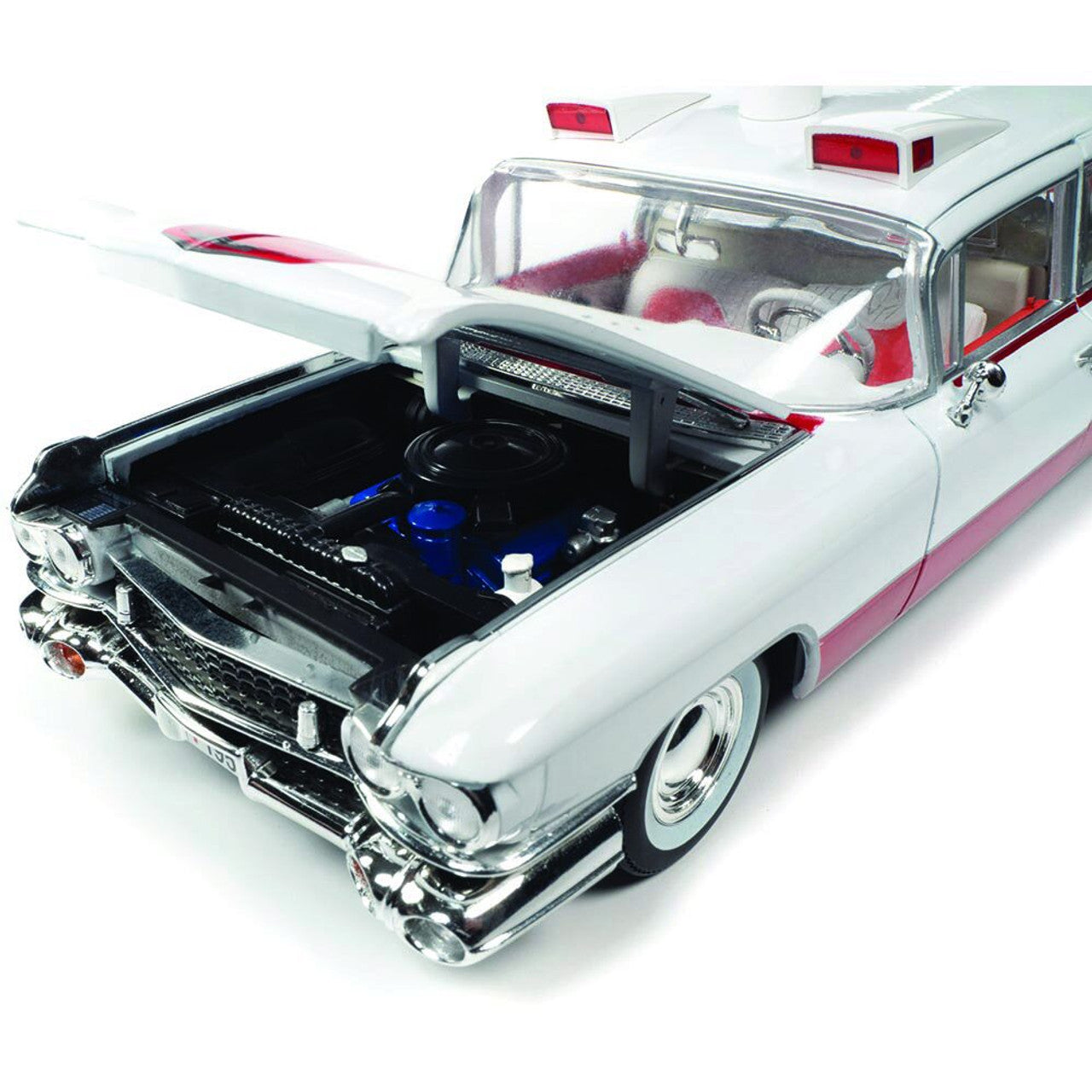 1959 Cadillac Eldorado Ambulance 1:18 Scale Diecast Model Car by Auto World