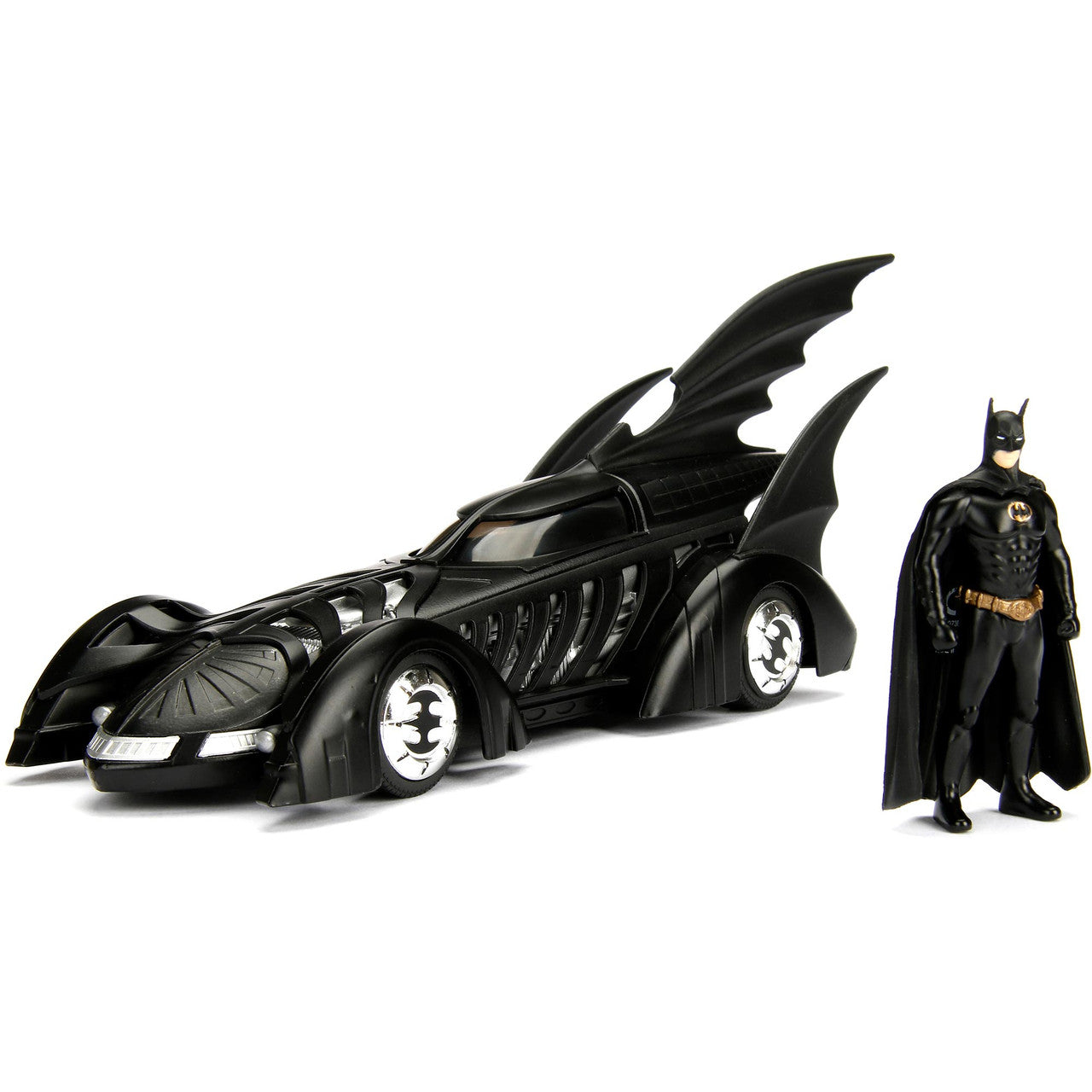 1995 Batman Forever Batmobile w/BATMAN 1:24 Scale Diecast Model Car by Jada Toys