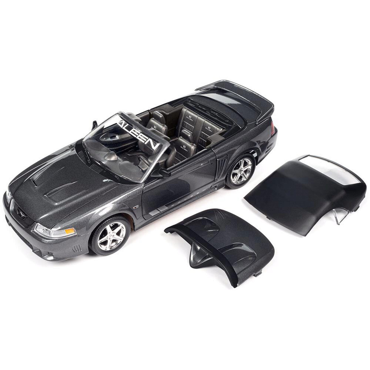 2003 Mustang Saleen S281 SC Speedster - Dark Shadow Gray 1:18 Scale Diecast Model Car by American Muscle - Ertl