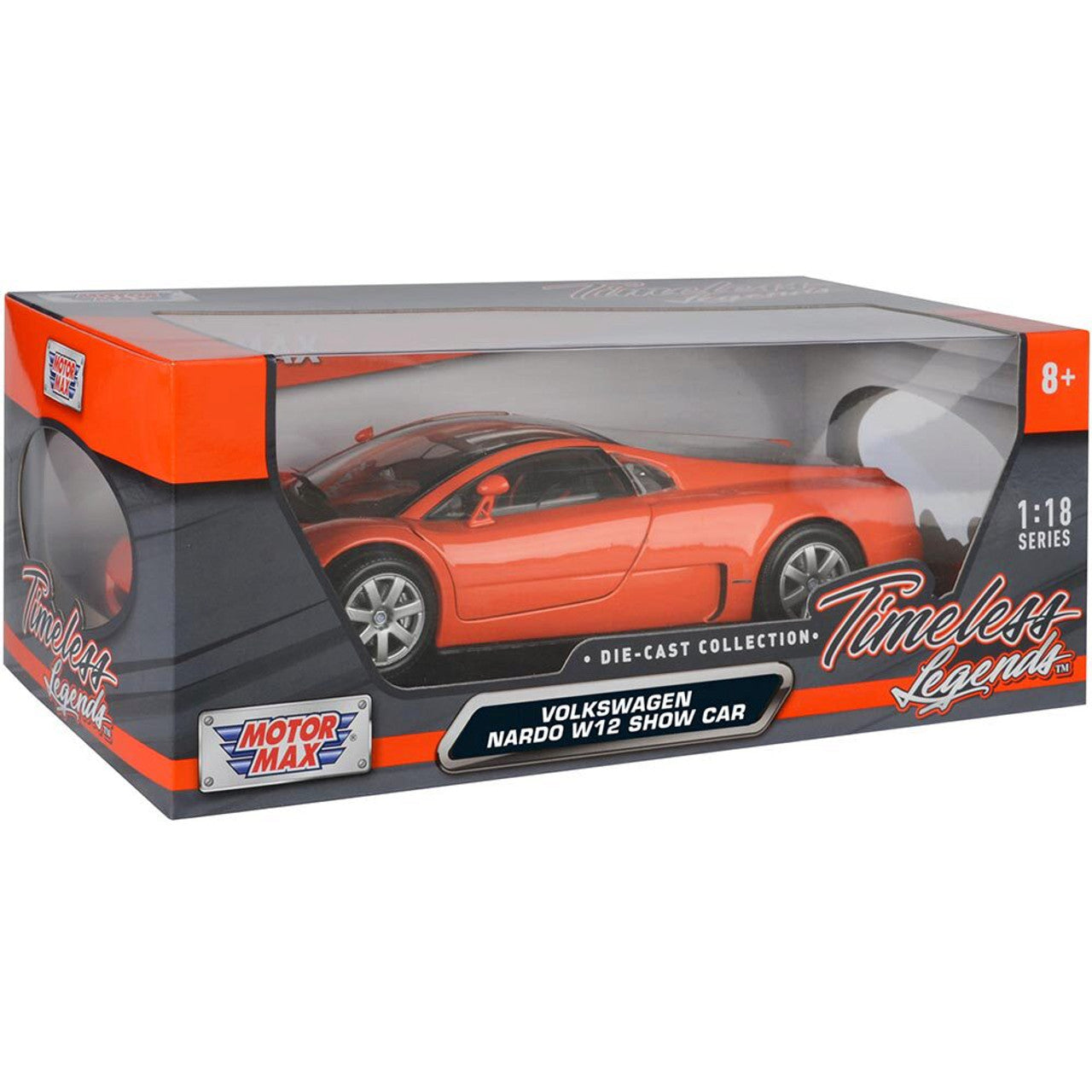 VW Nardo W12 - Metallic Orange 1:18 Scale Diecast Model Car by Motormax