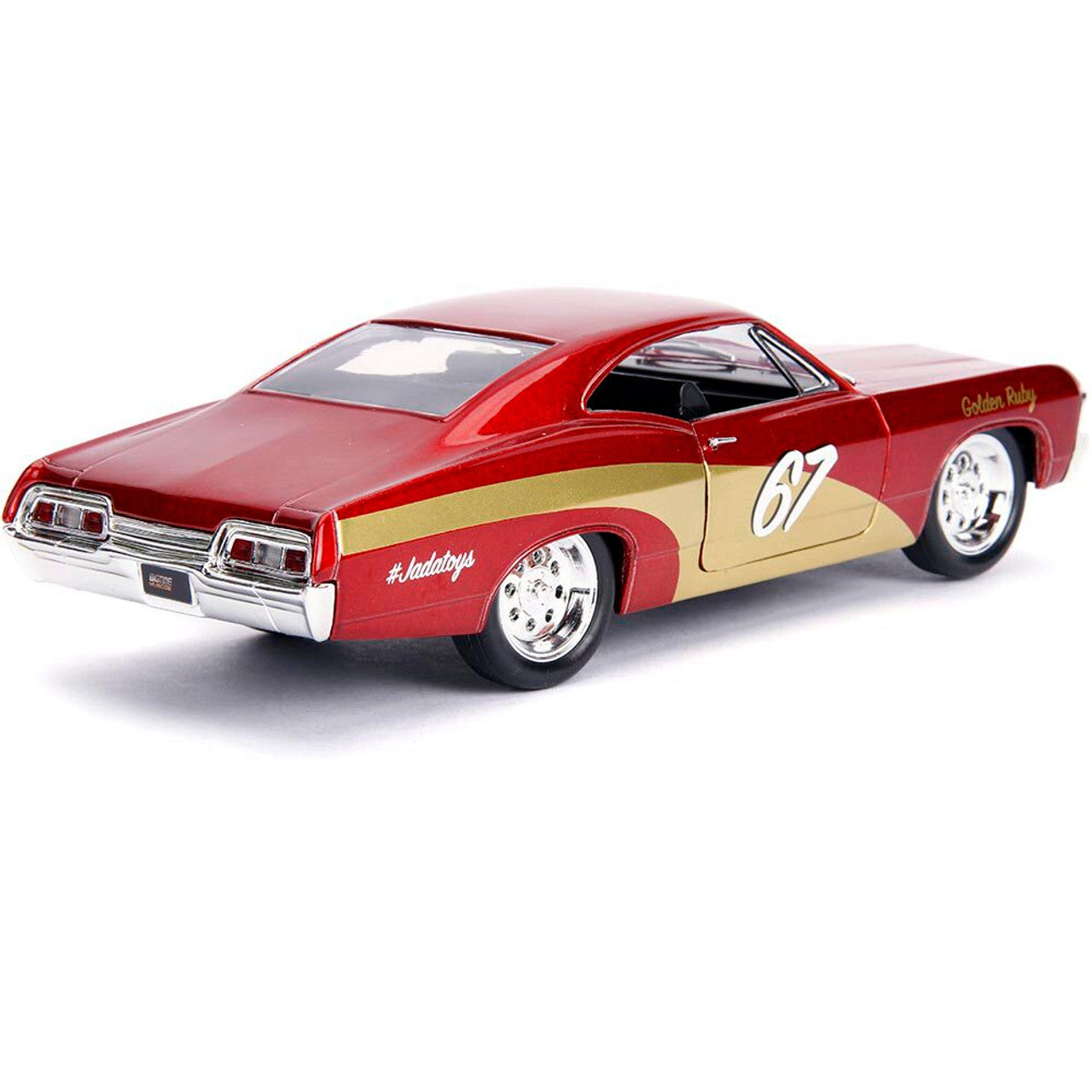 1967 Chevy Impala 2-Door #67 Golden Ruby 1:24 Scale Diecast Model Car by Jada Toys
