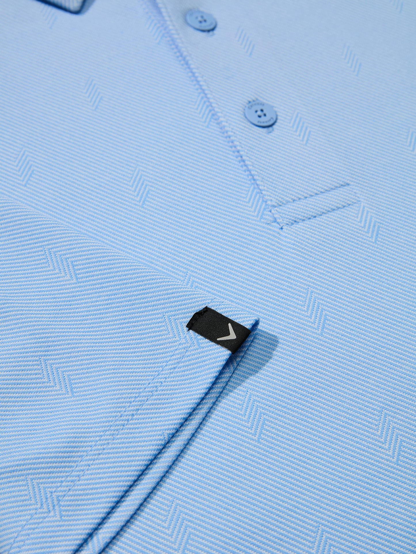 Mens Chevron Twill Jacquard Golf Polo