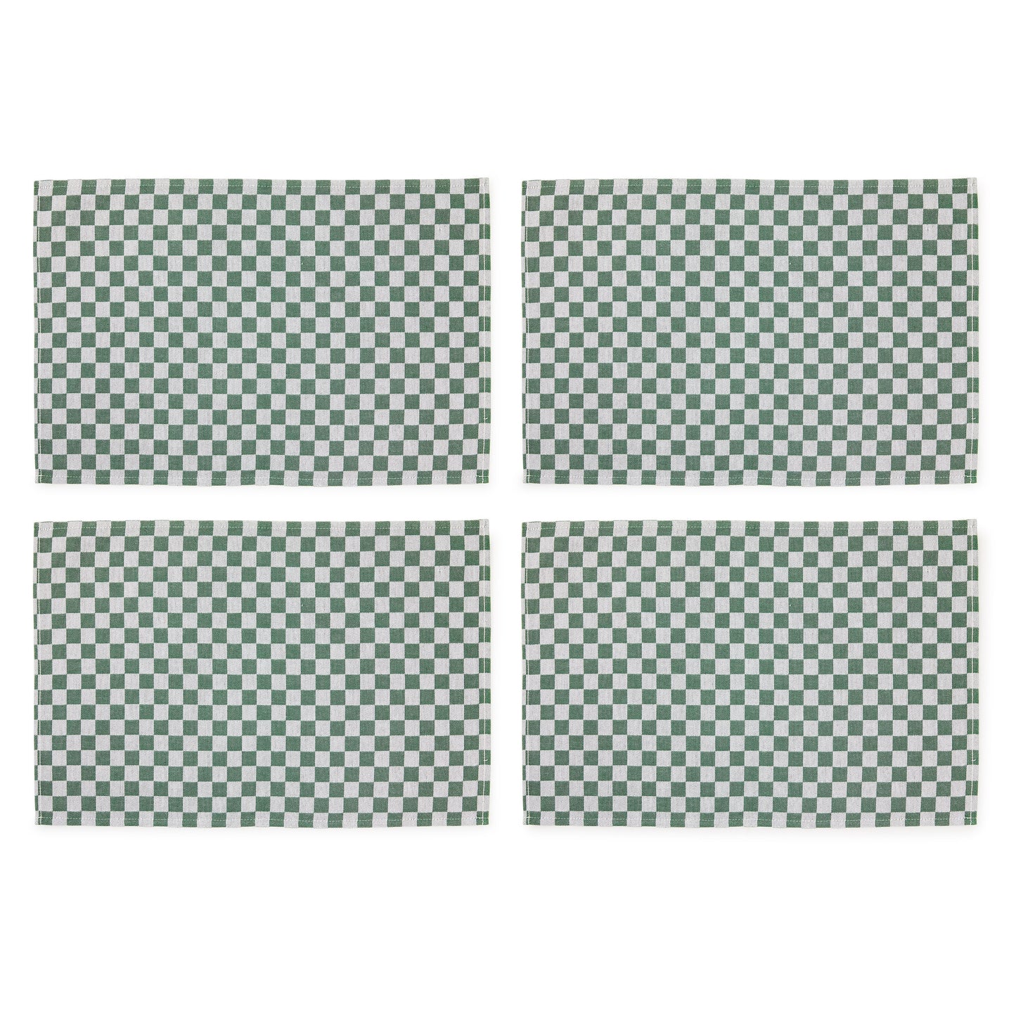 Dark Green Check Placemat, Set of 4