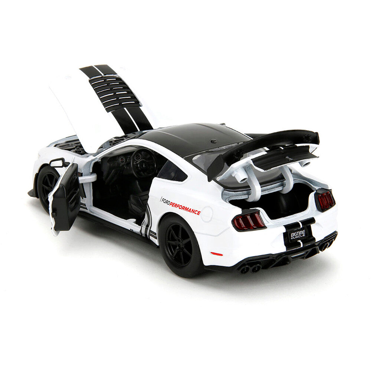 2020 Ford Mustang Shelby G.T. 500 - #65 White 1:24 Scale Diecast Model Car by Jada Toys
