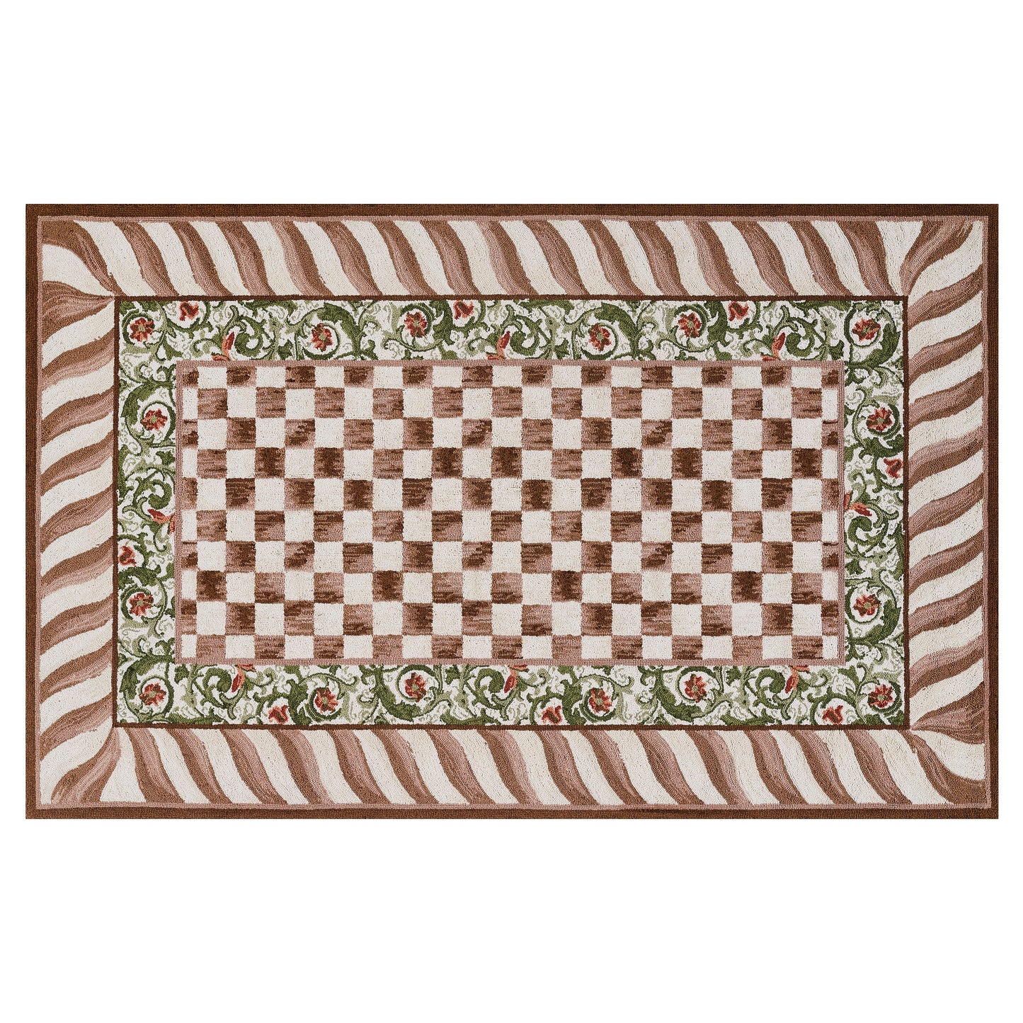 Mocha Check 5¡ä x 8¡ä Rug