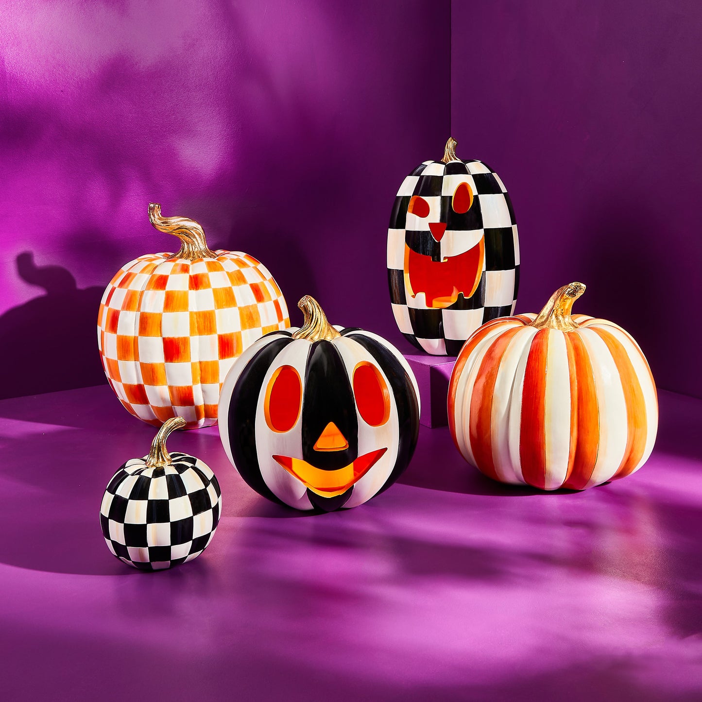 Courtly Check Tall Illuminated Jack O¡¯ Lantern