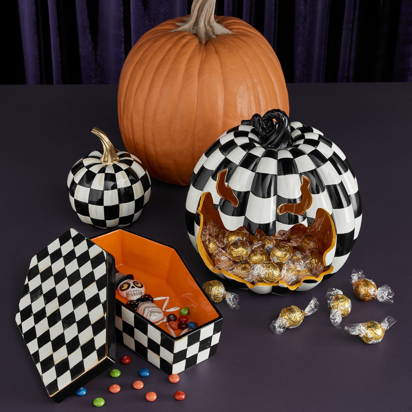 Courtly Check Glossy Mini Pumpkin