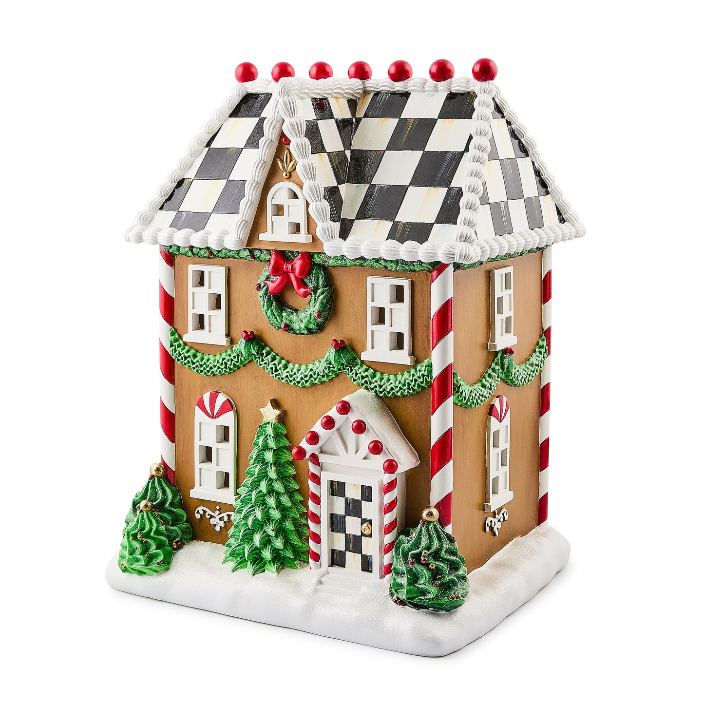 Holly Village Illuminated Gingerbread House