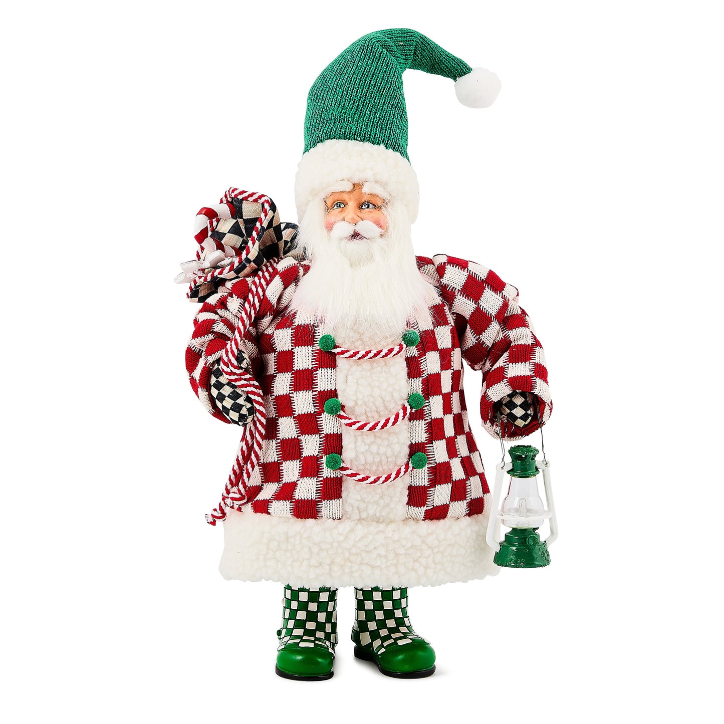 Check It Out Small Fabric Santa