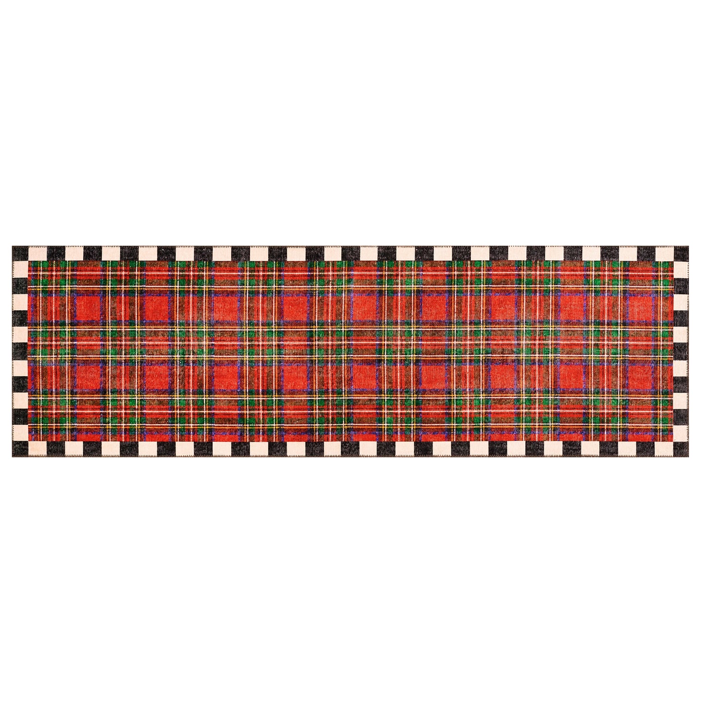 Royal Stewart Tartan Red 2¡¯6¡å x 8¡ä Washable Runner