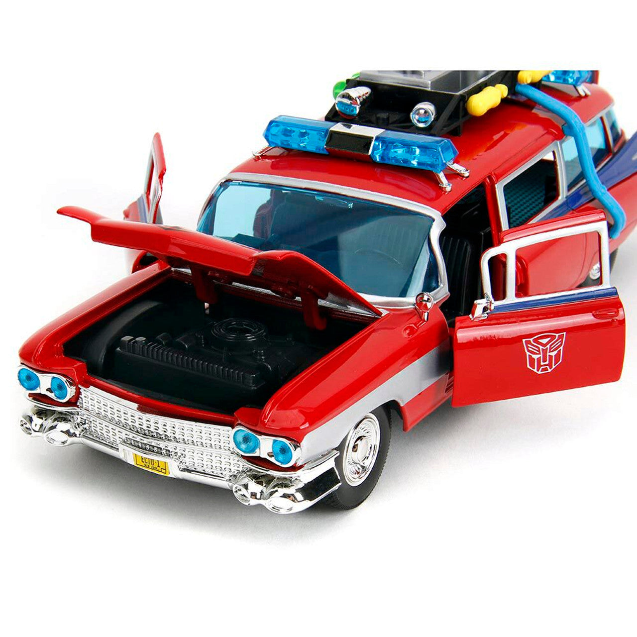 Ghostbusters ECTO-1 Optimus Prime Cadillac 1:24 Scale Diecast Model Car by Jada Toys