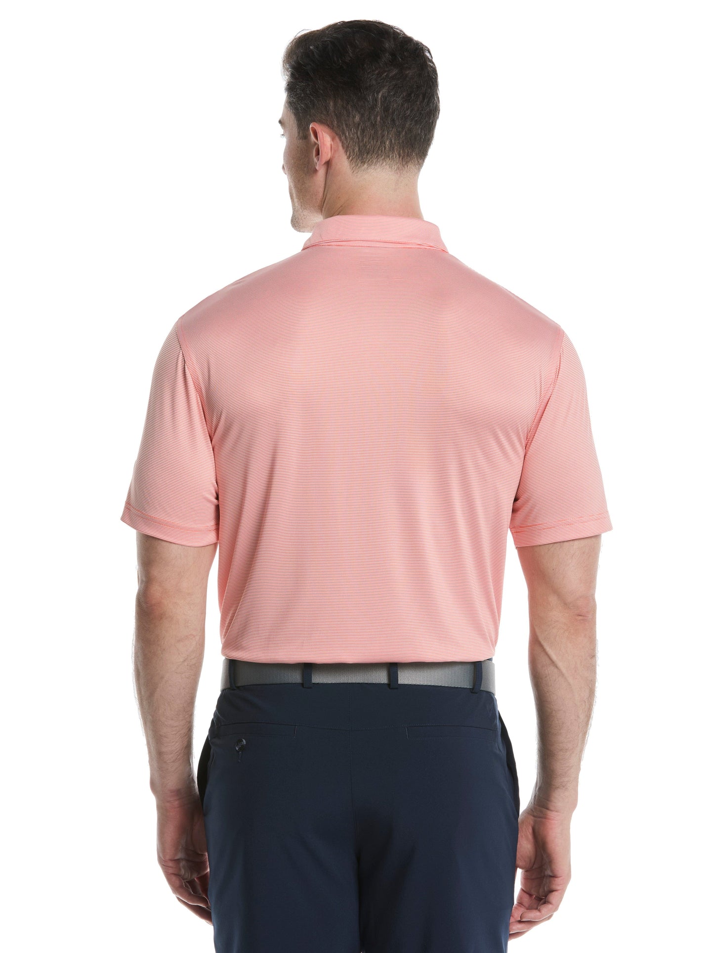 Mens Fine Line Stripe Golf Polo