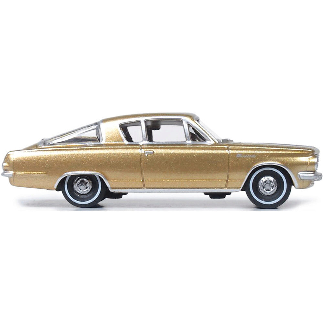 1965 Plymouth Barracuda - Gold 1:87 Scale Diecast Model Car by Oxford Diecast