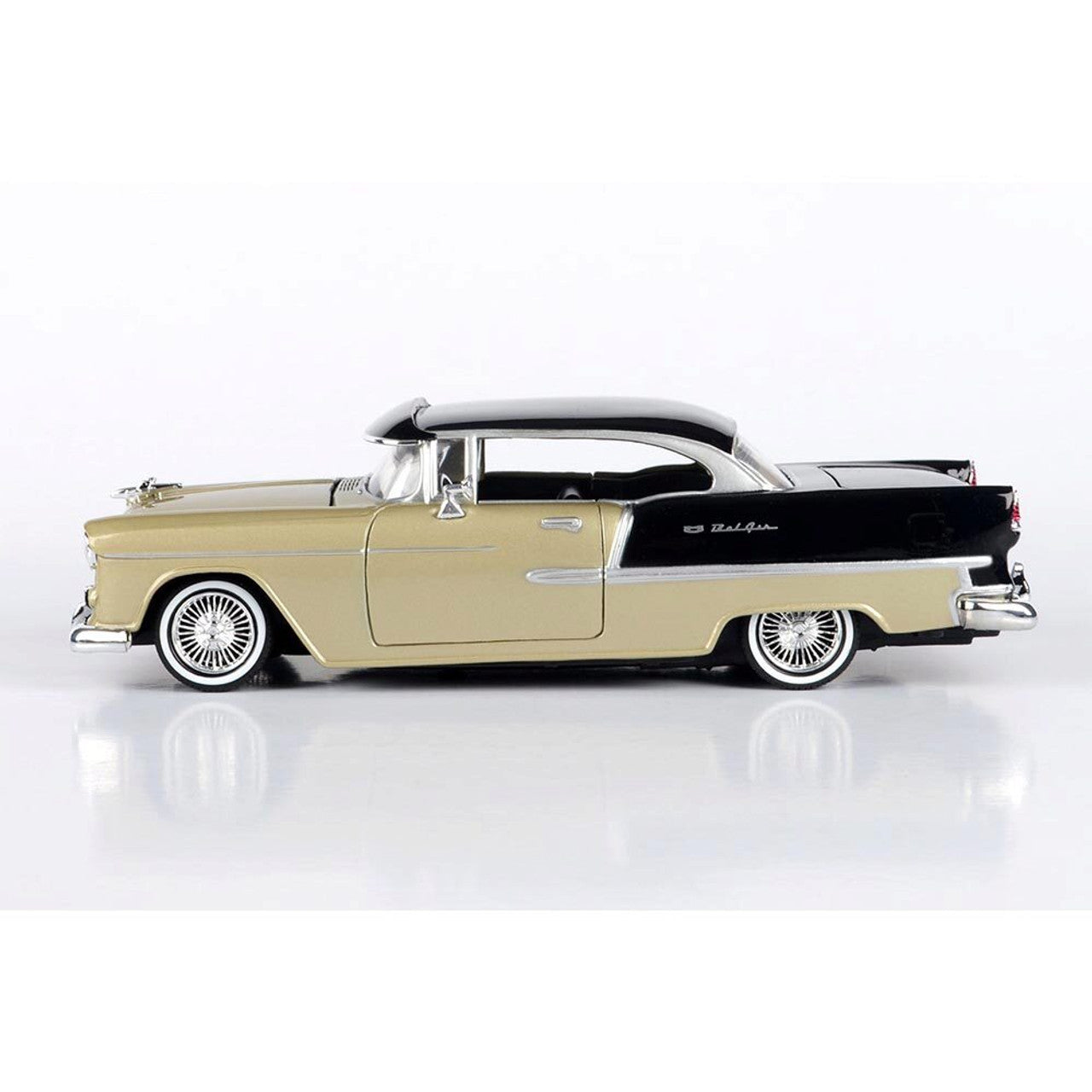 1955 Chevy Bel Air Low Rider with Visor - Gold 1:24 Scale Diecast Model Car by Motormax