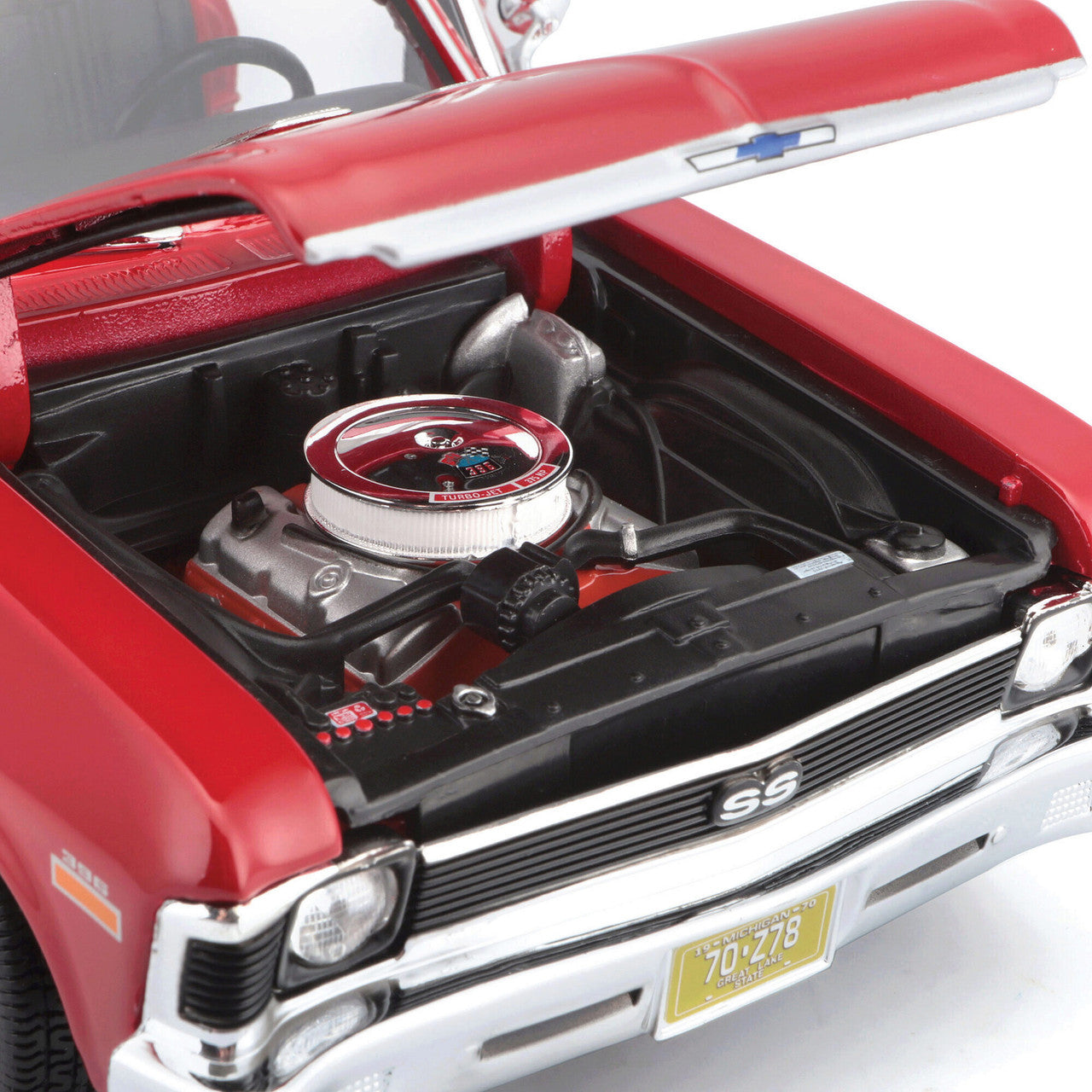 1970 Chevrolet Nova SS Coupe - Red 1:18 Scale Diecast Model Car by Maisto