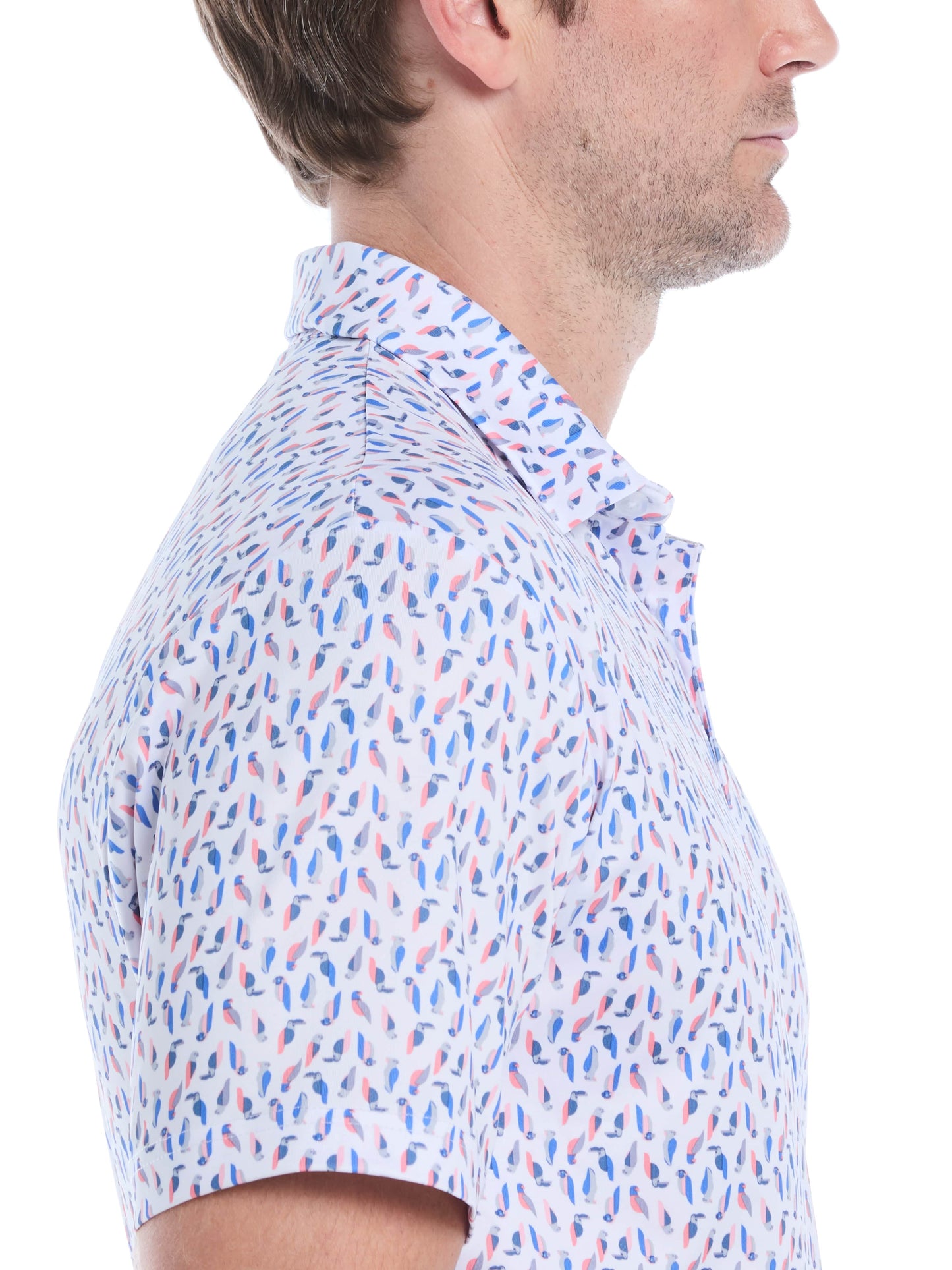 Mens Day All Over Birdie Print Polo