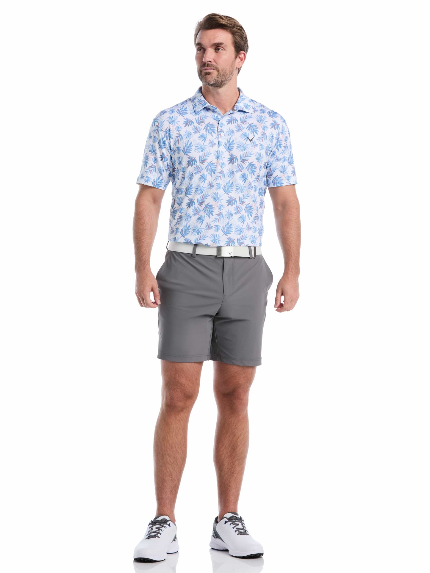 Mens Floral Polo