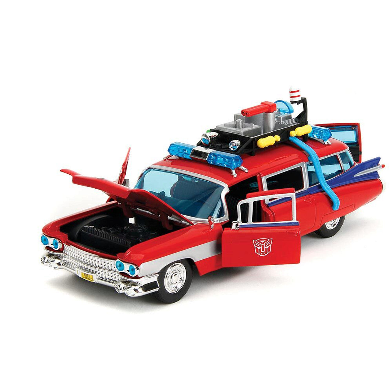 Ghostbusters ECTO-1 Optimus Prime Cadillac 1:24 Scale Diecast Model Car by Jada Toys