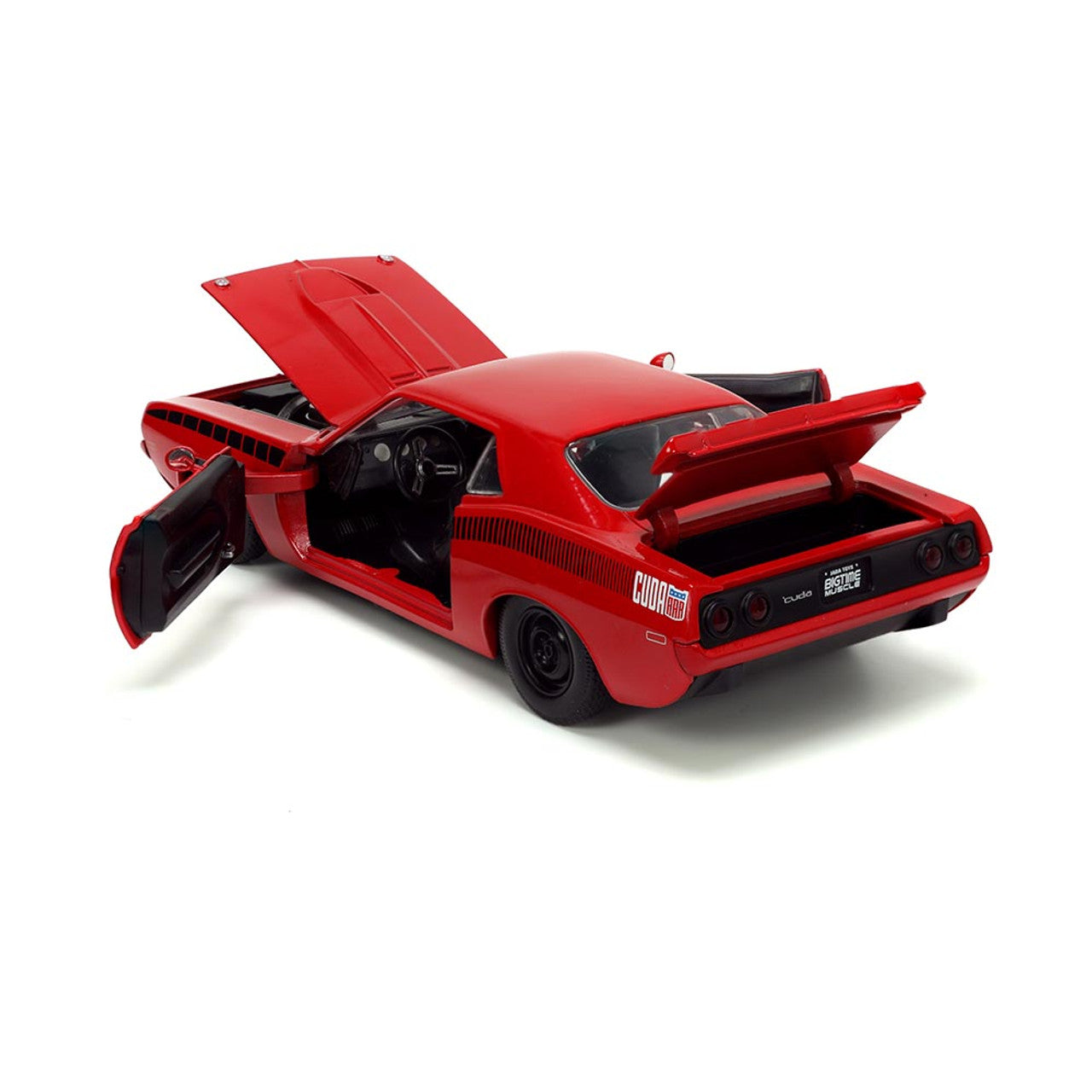1973 Plymouth Barracuda - Red - Big Time Muscle 1:24 Scale Diecast Model Car by Jada Toys