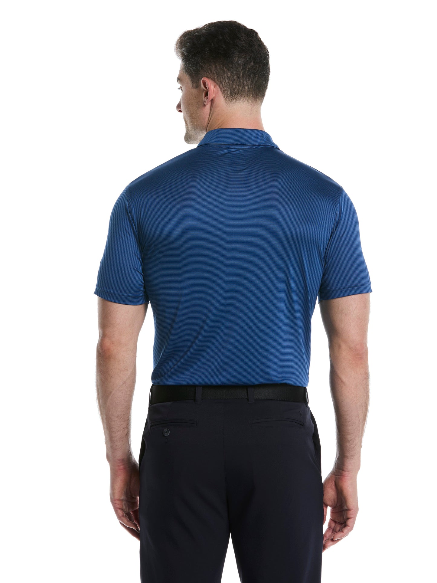 Mens Fine Line Stripe Golf Polo