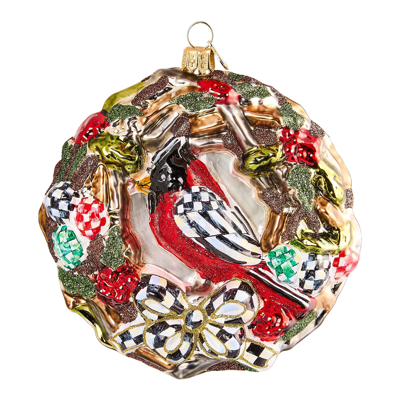 2025 Wreath Glass Ornament