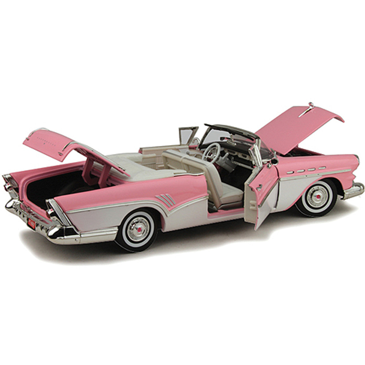 1957 Buick Roadmaster Convertible - Pink 1:18 Scale Diecast Model by Motormax