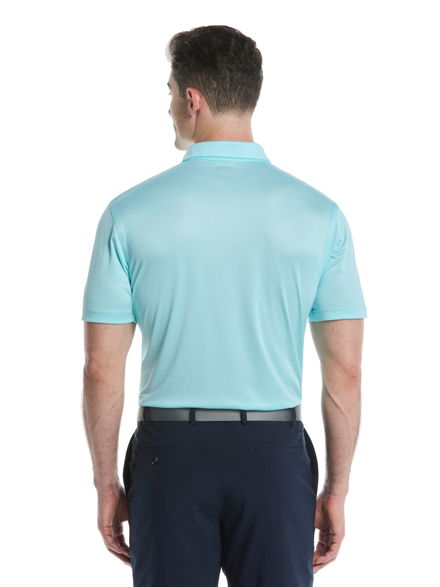 Mens Fine Line Stripe Golf Polo