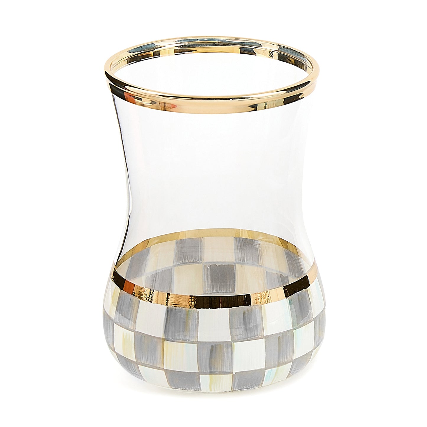 Sterling Check Tea Glass