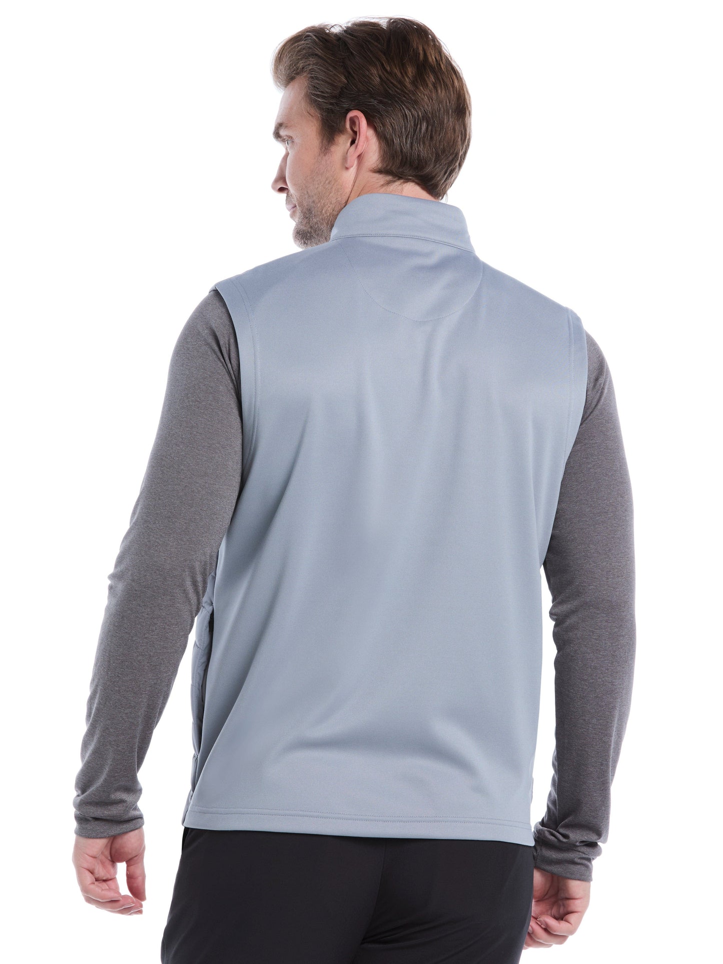 Mens Quilted Puffer Full Zip Golf Vest