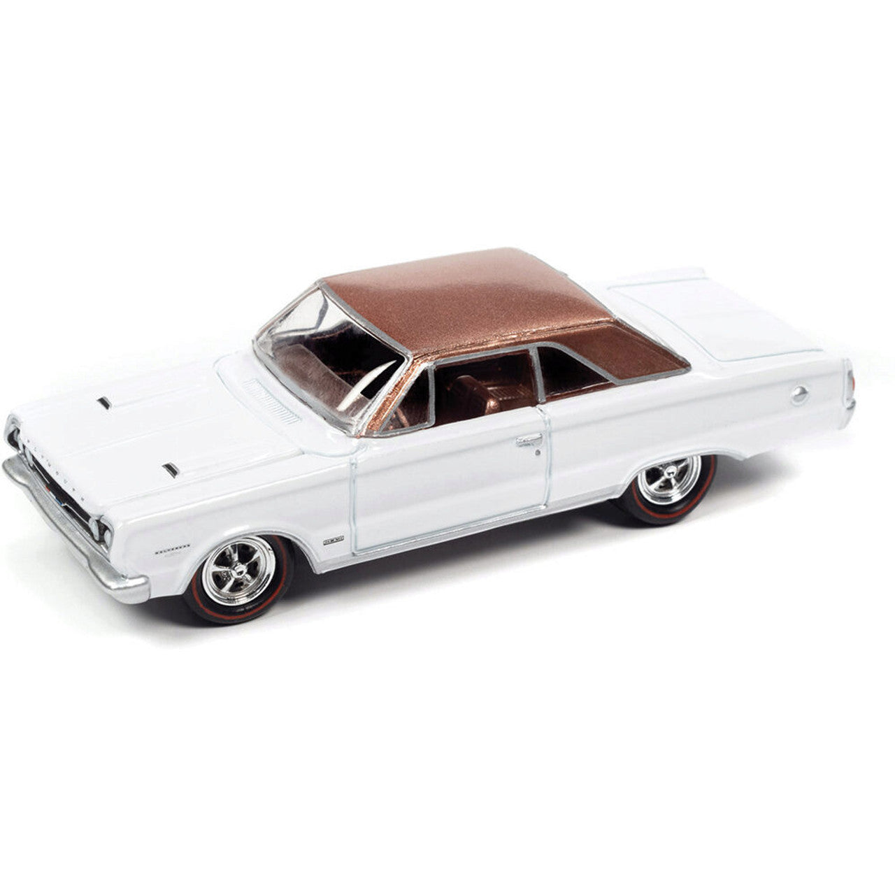1967 Plymouth GTX - Gloss White 1:64 Scale Diecast Model Car by Johnny Lightning