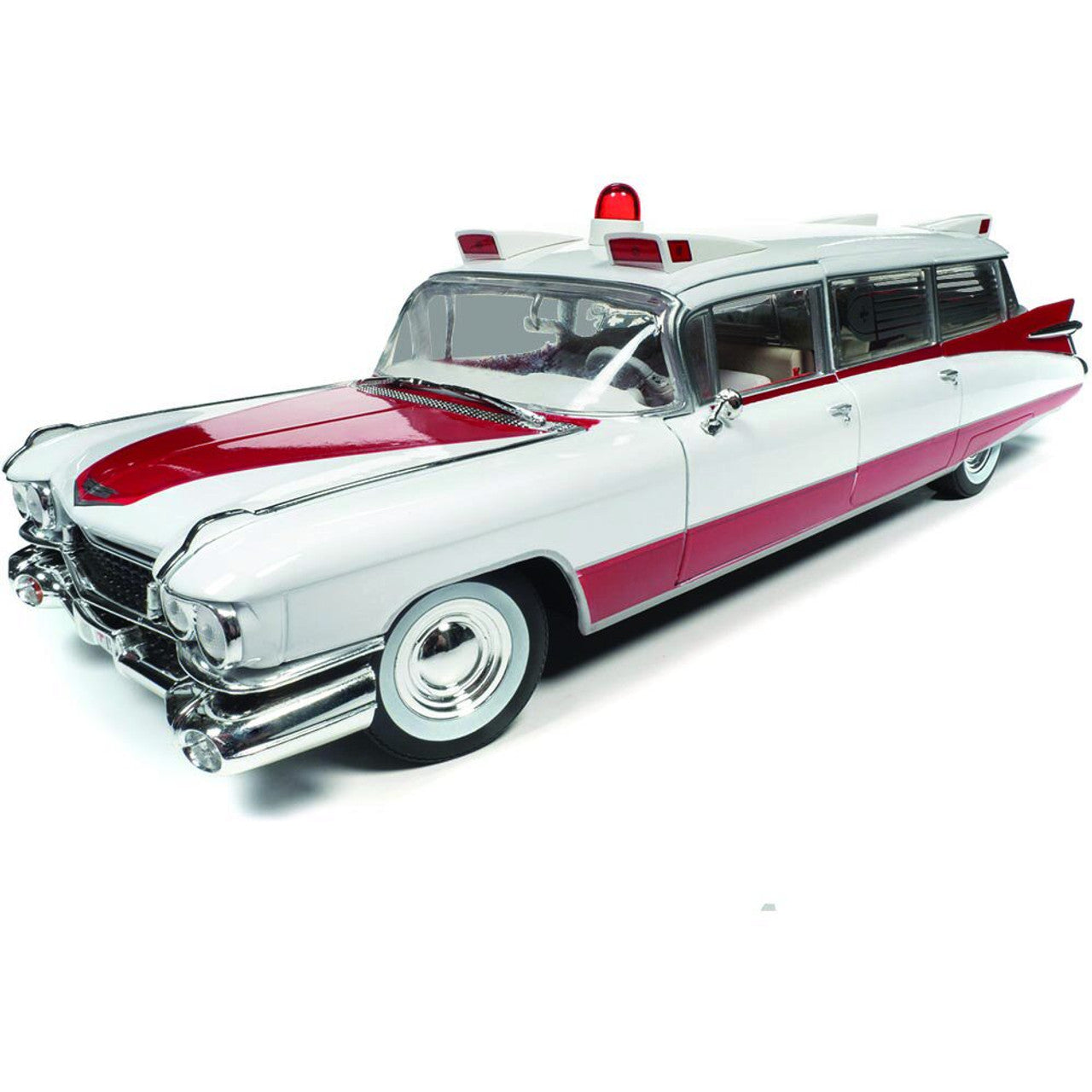 1959 Cadillac Eldorado Ambulance 1:18 Scale Diecast Model Car by Auto World