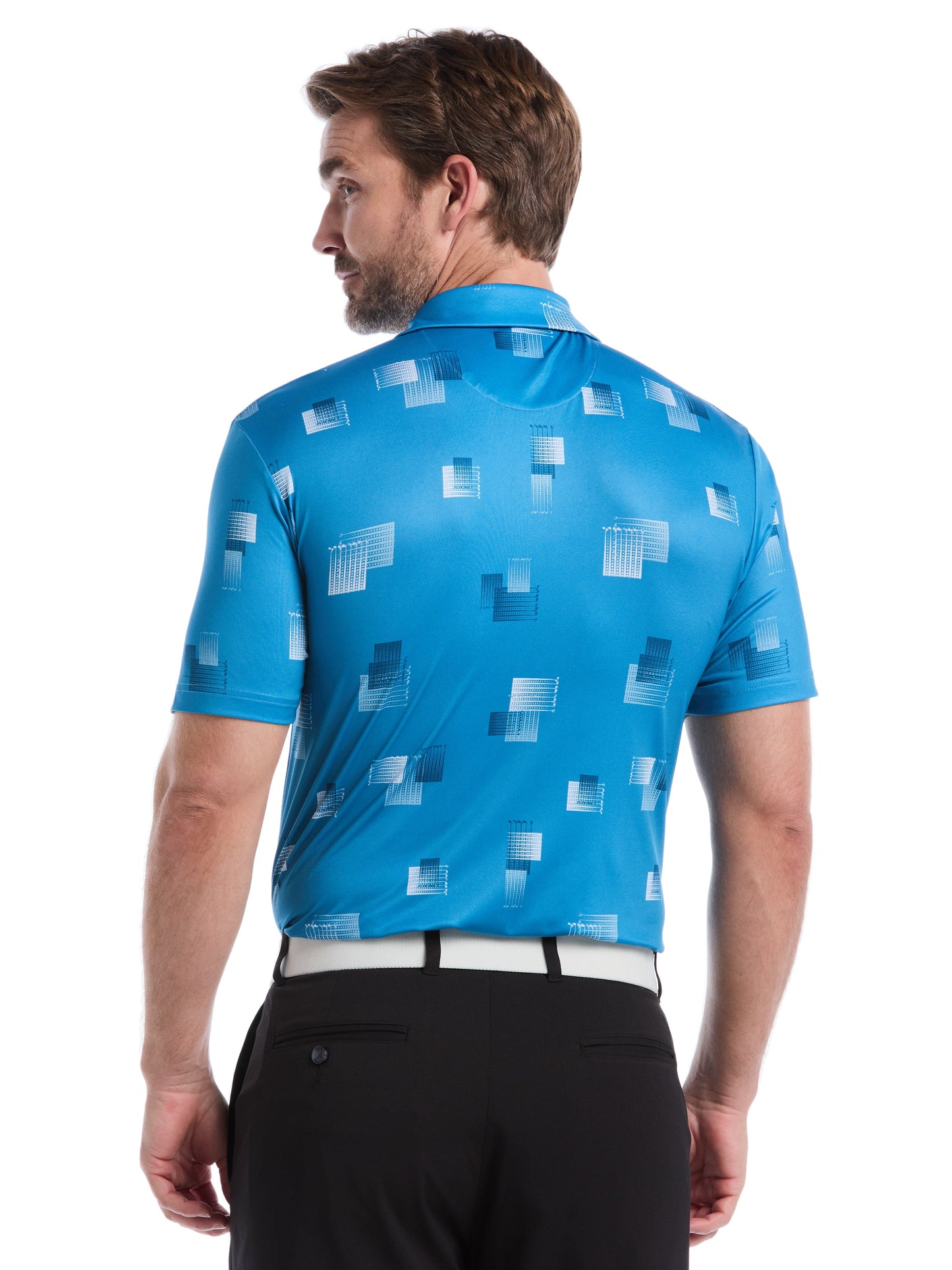 Mens 8 Essential Clubs Print Polo