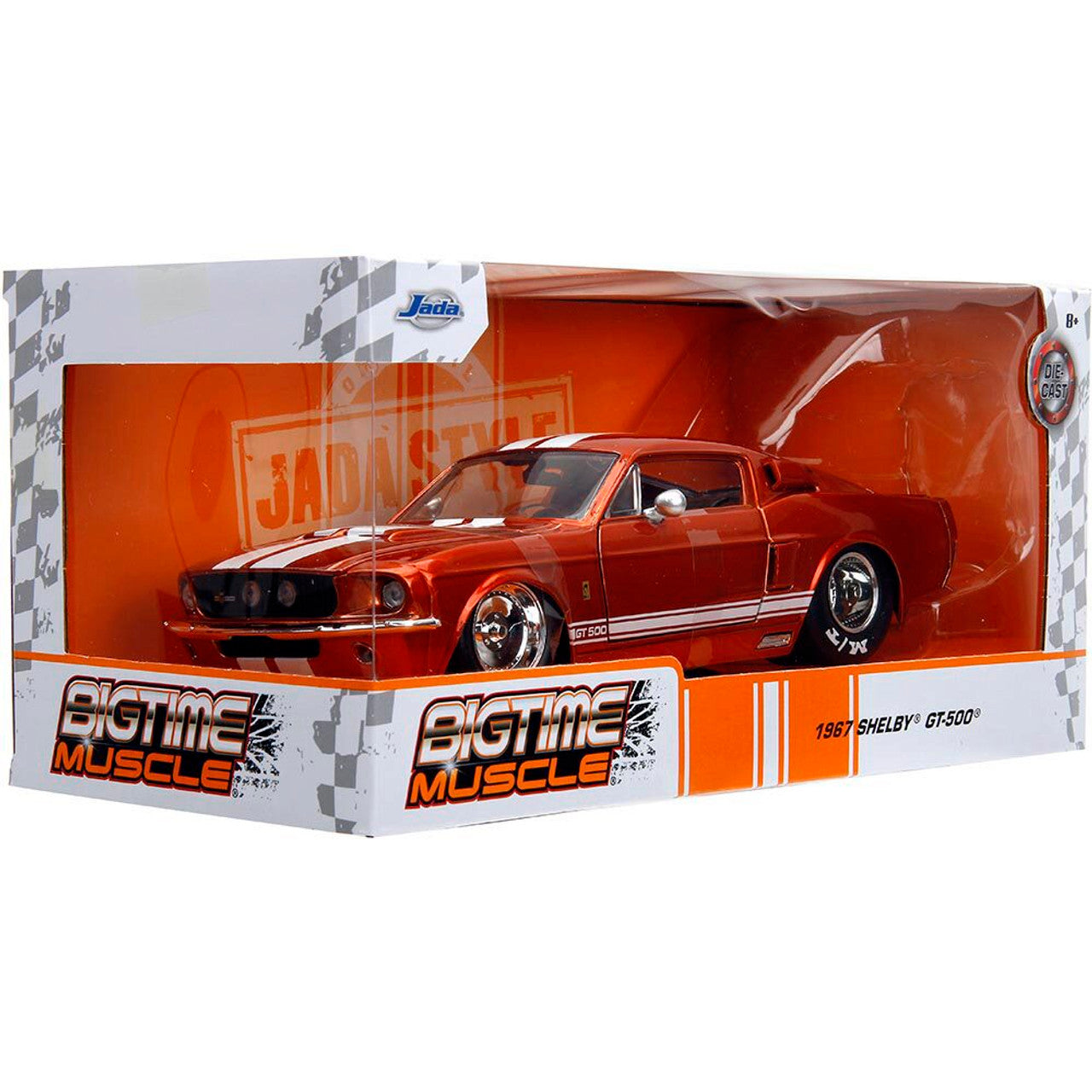 1967 Shelby G.T. 500 - Candy Orange 1:24 Scale Diecast Model Car by Jada Toys