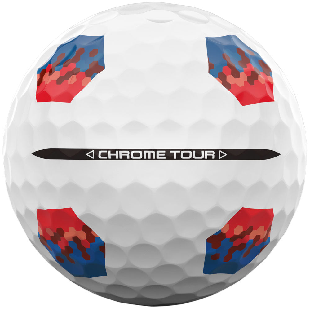 Chrome Tour TruTrack Golf Balls - White - 12 Pack