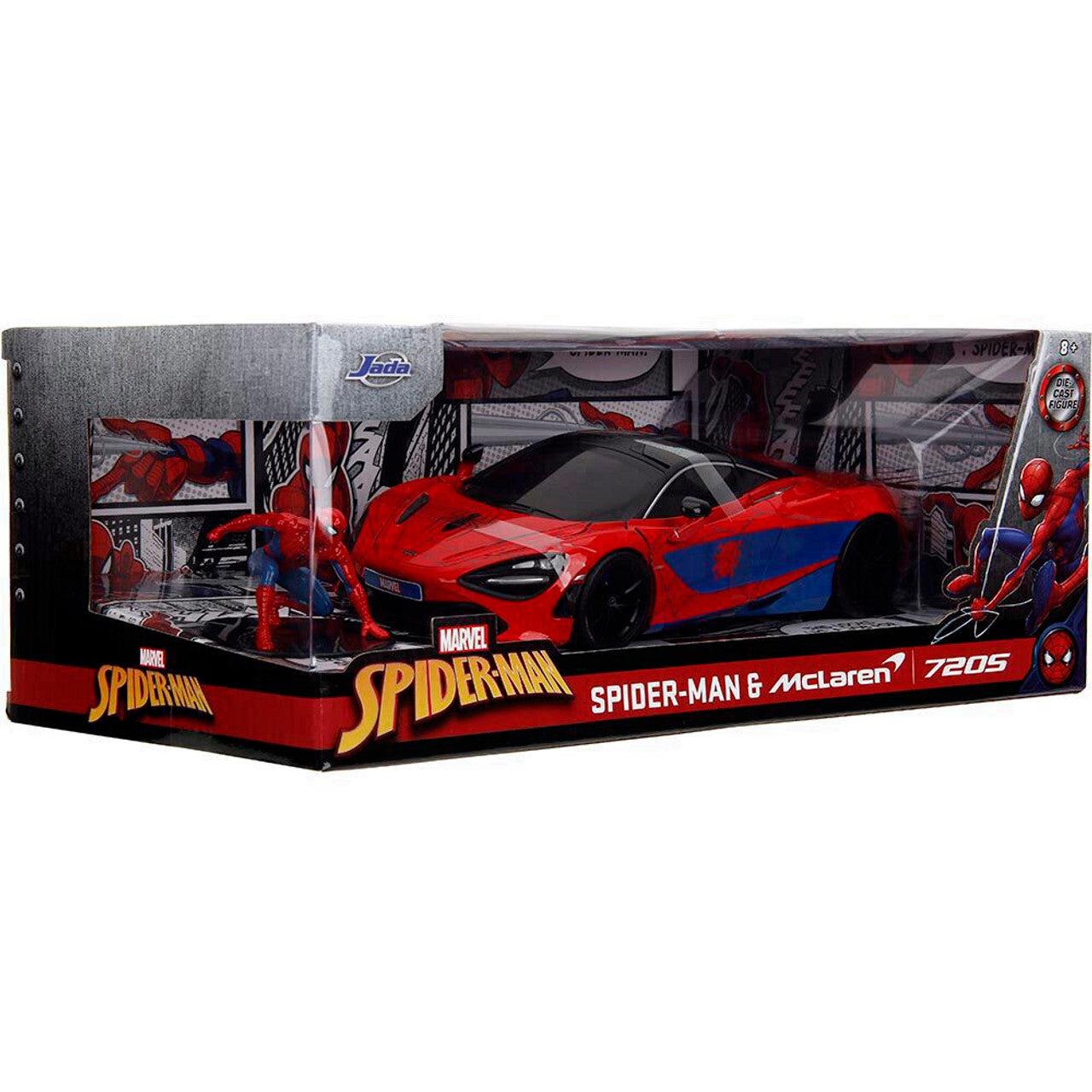 Mclaren 720S W/Spider-Man 1:24 Scale Diecast Model Car by Jada Toys