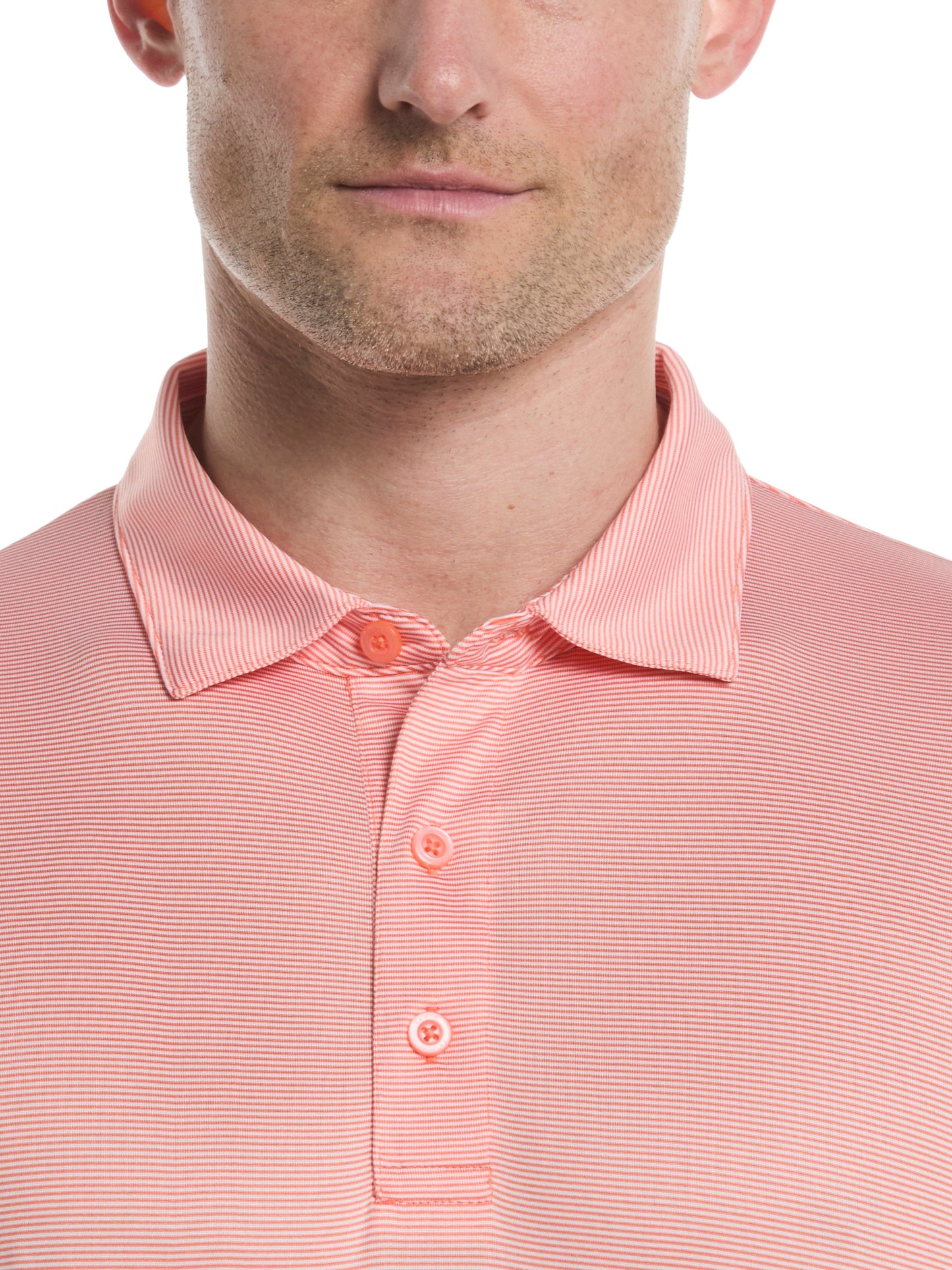 Mens Fine Line Stripe Golf Polo