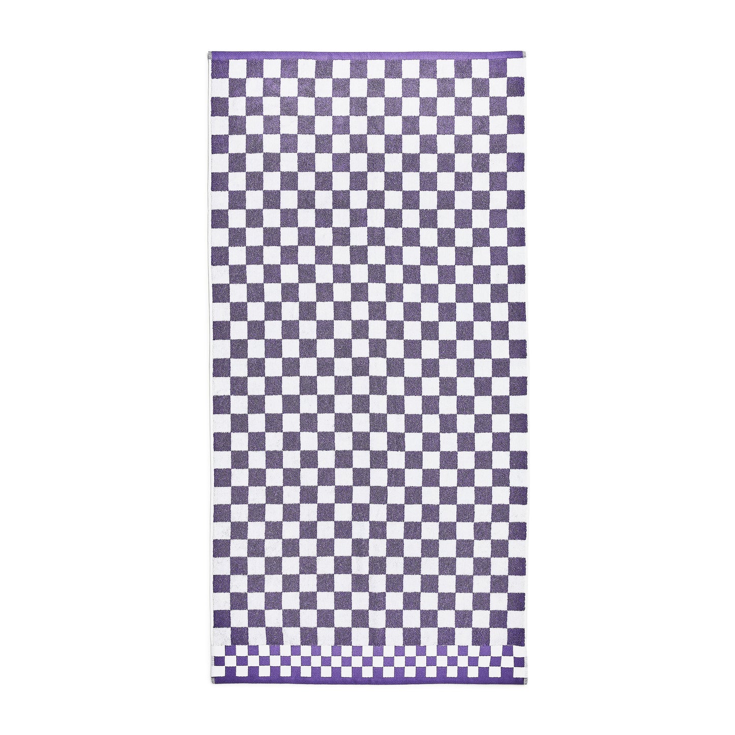 Plum Check Bath Towel