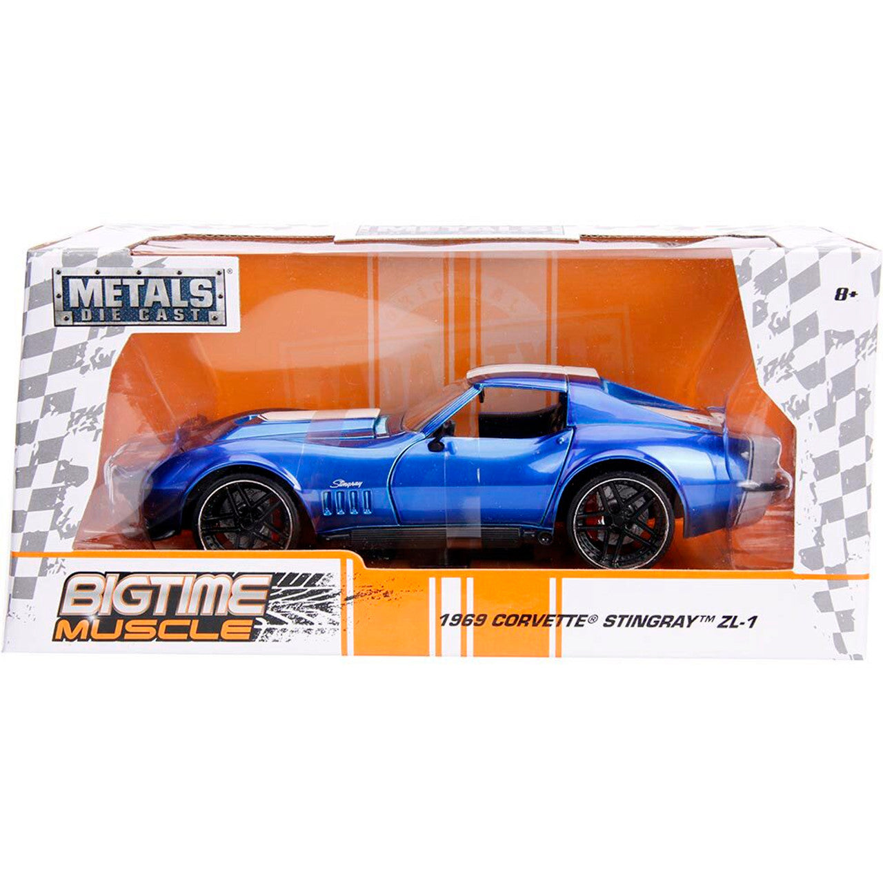 1969 Corvette Stingray - Big Time Muscle 1:24 Scale Diecast Model Car by Jada Toys