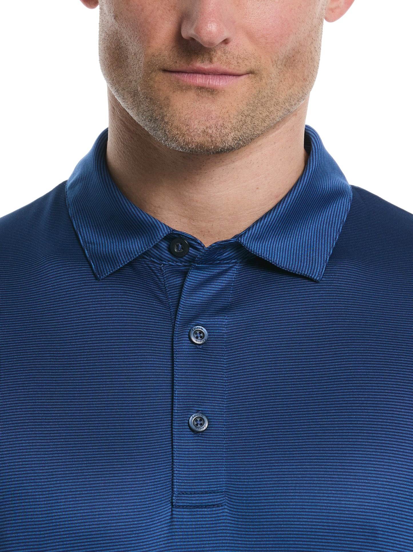 Mens Fine Line Stripe Golf Polo