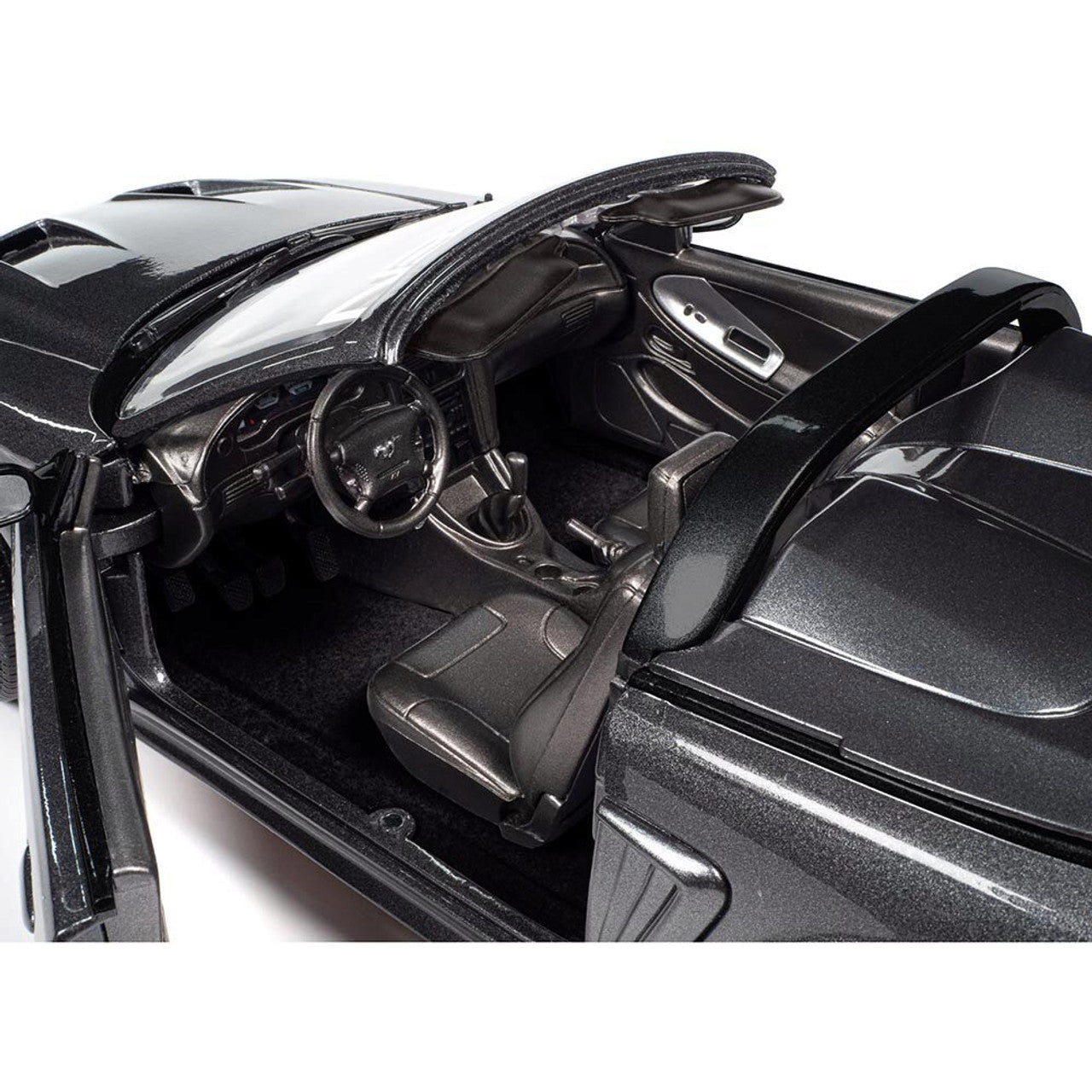 2003 Mustang Saleen S281 SC Speedster - Dark Shadow Gray 1:18 Scale Diecast Model Car by American Muscle - Ertl