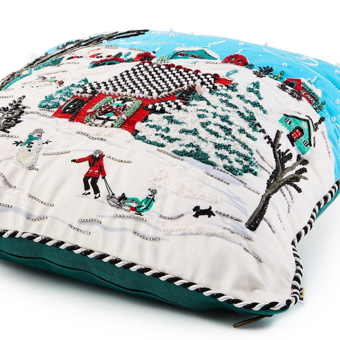 Alpine Scene Throw Pillow