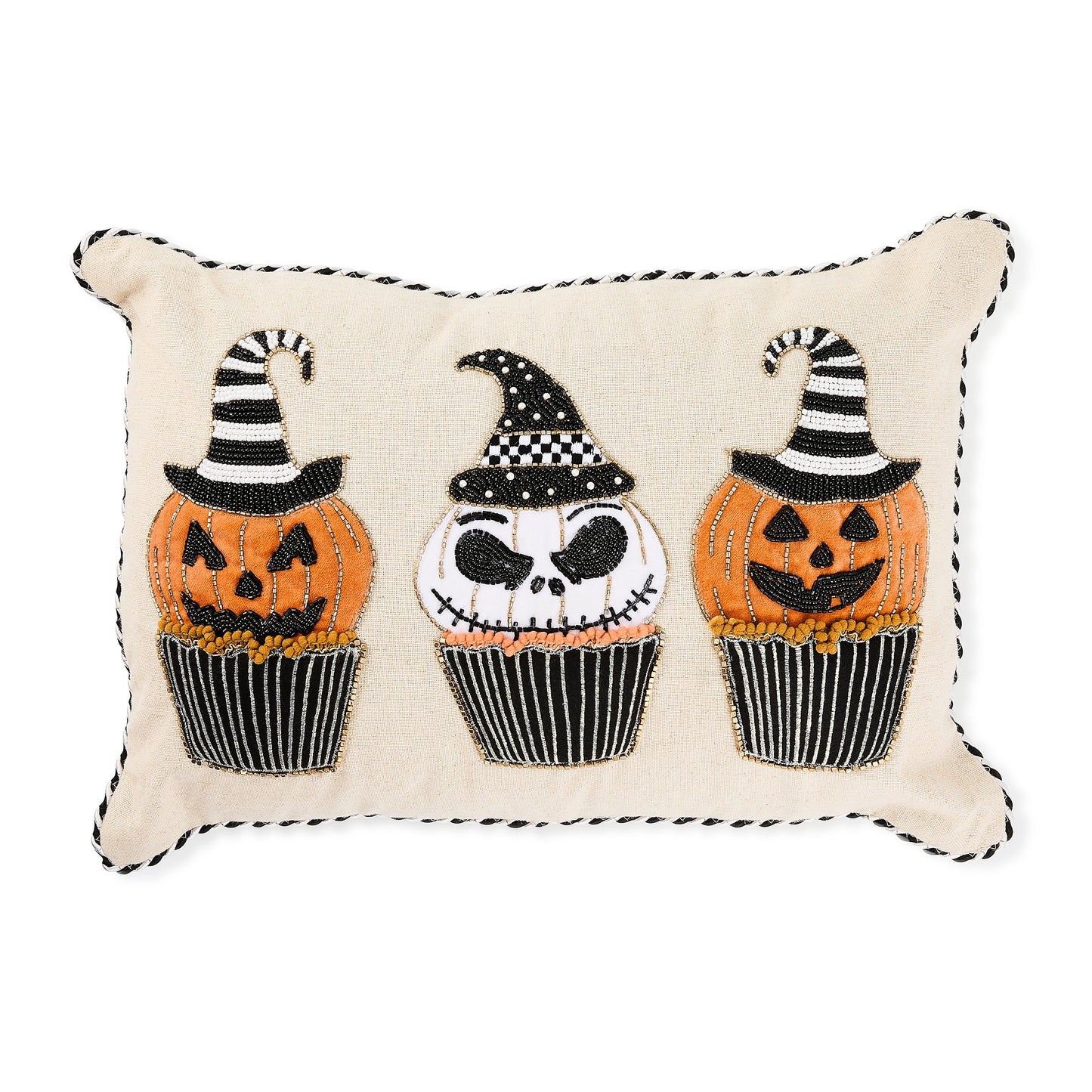 Jack O¡¯ Lantern Cupcake Lumbar Throw Pillow