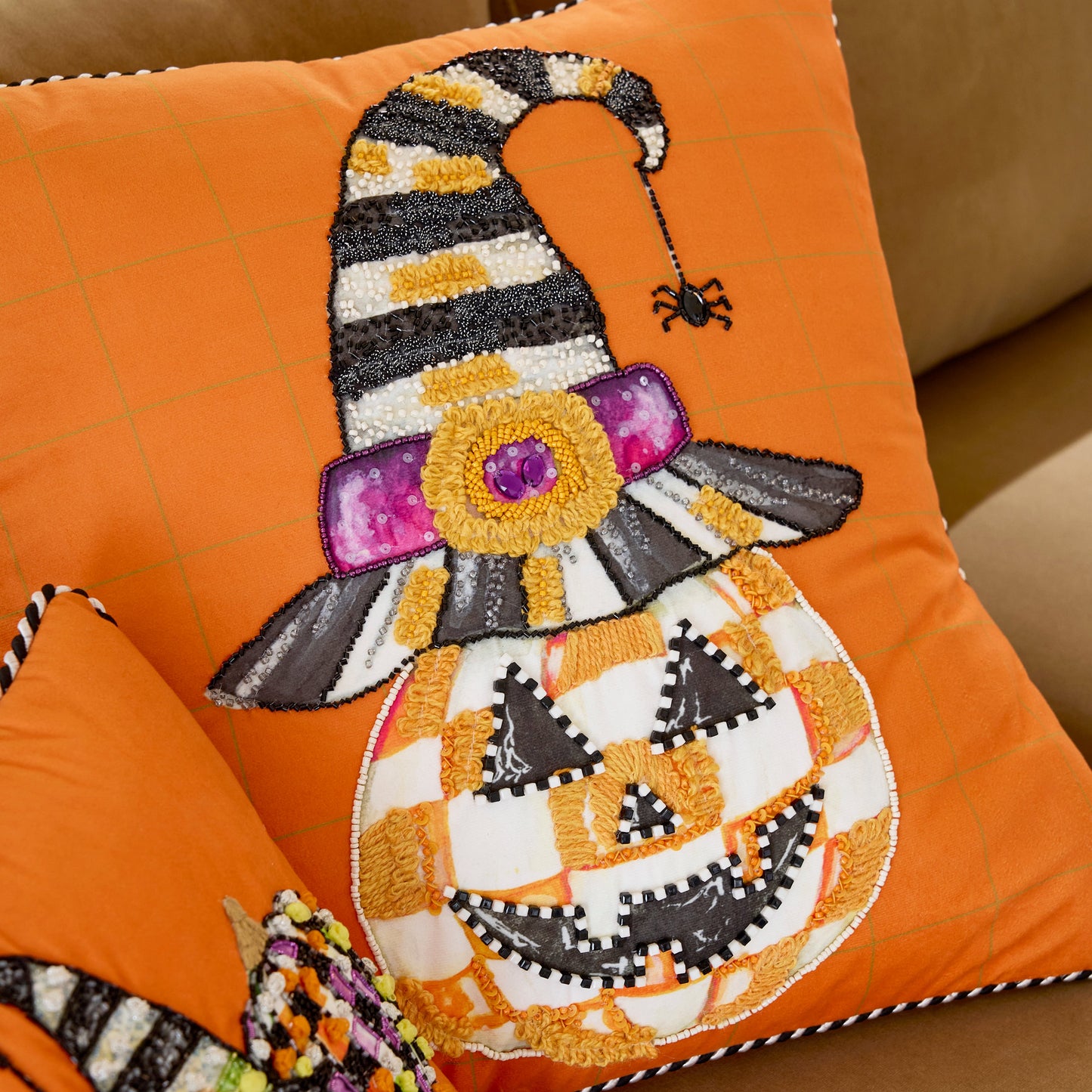 Jack O¡¯ Lantern in Hat Throw Pillow